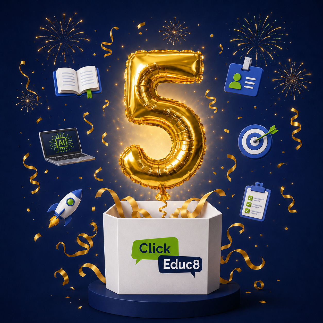 🎉 Cinco Anos de Click Educ8: Uma História Construída com Aprendizado, Orientação e Movimento